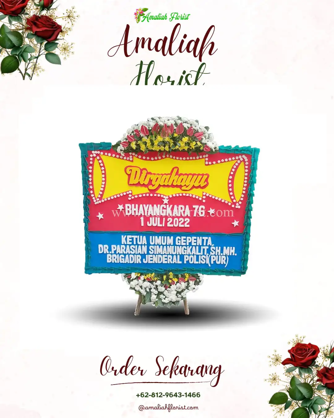 Papan Bunga HUT Ulang Tahun Pugeran